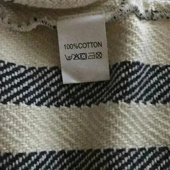 Beach Life Women Stripe Poncho Hoodie Pullover Size L - Picture 5 of 6